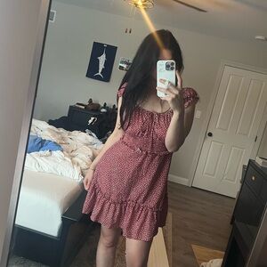 Red with white pokadots